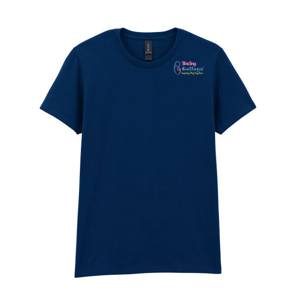 Womens T Shirt front embroidered logo plain back Thumbnail